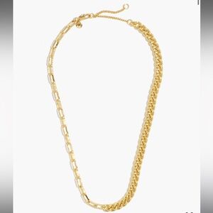 Madewell Women’s Shiny Mixed Chain Choker Necklace Adjustable One Size